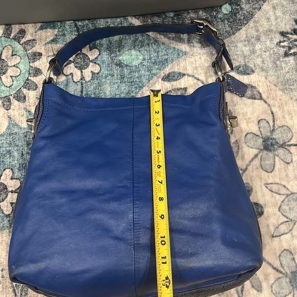 Coach Penelope Blue Leather Hobo Bag w/COA - Picture 14 of 15